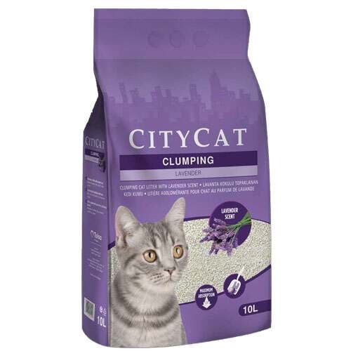 City Cat Lavanta Kokulu Topaklanan Kedi Kumu 10 Lt