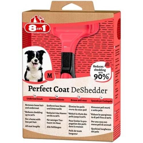8in1 Perfect Coat DeShedder Furminator Orta Irk Köpek Tarağı