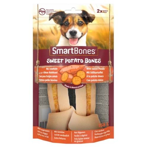 SmartBones Tatlı Patatesli Medium Kemikler 2'li 158gr