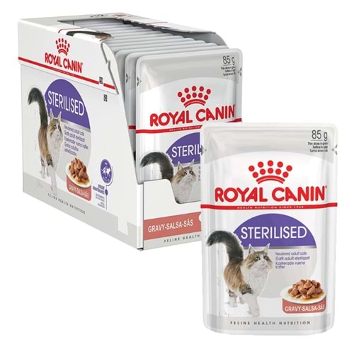 Royal Canin Gravy Sterilised Kısırlaştırılmış Kedi Maması 85 grx12 Adet