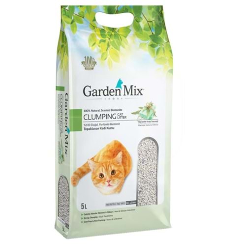 Garden Mix Parfümsüz Kedi Kumu İnce Taneli 5 Litre