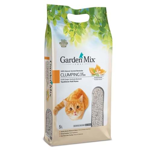 Garden Mix Portakal Kokulu Kedi Kumu İnce Taneli 5 Litre