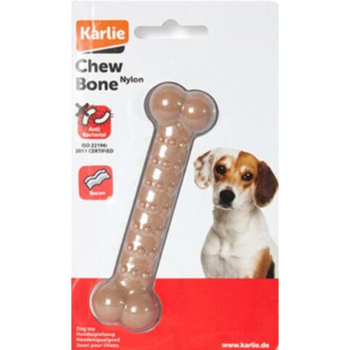 Karlie Pastırma Aromalı Kemik Şeklinde Köpek Çiğneme Oyuncağı 18cm