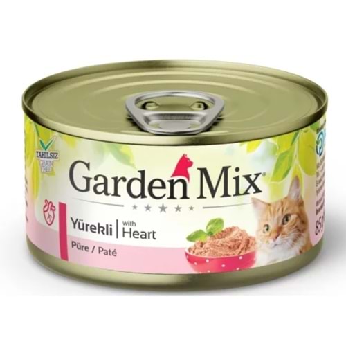 Gardenmix Kıyılmış Yürekli Tahılsız Konserve Kedi Maması 85g