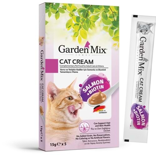 Garden Mix Kedi Kreması Somon Biotin 5 Adet 15 Gr