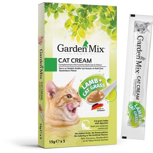 Garden Mix Kedi Kreması Kuzu ve Kedi Otlu 5 Adet 15 Gr