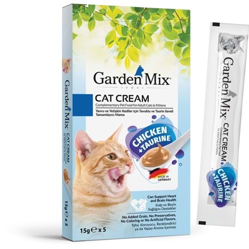 Garden Mix Kedi Kreması Tavuk ve Taurin 5 Adet 15gr