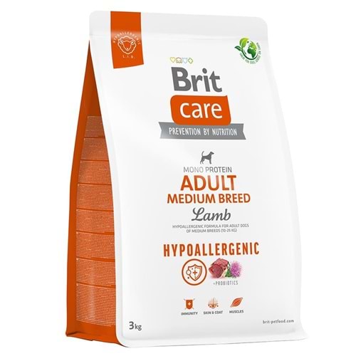Brit Care Hypoallergenic Adult Medium Bread Kuzulu Yetişkin Köpek Maması 3 kg