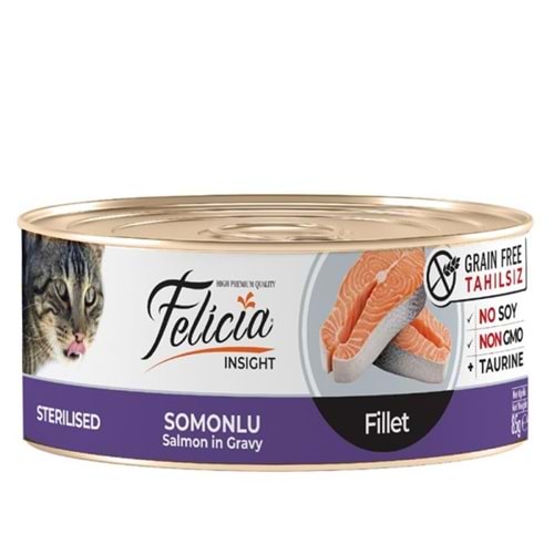 Felicia Fileto Somonlu Tahılsız Kısırlaştırılmış Kedi Konservesi 85gr