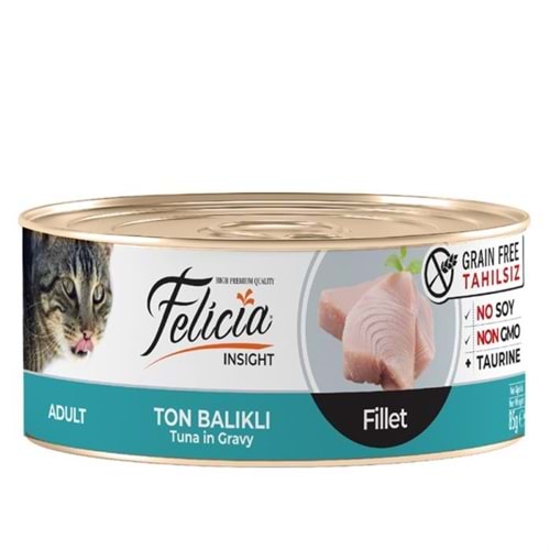 Felicia Fileto Ton Balıklı Tahılsız Yetişkin Kedi Konservesi 85gr