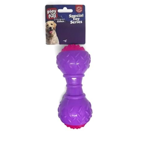 Playfull Dumbell Şeklinde Işıklı ve Öten Plastik Köpek Oyuncağı 5x15 Cm