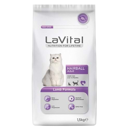 LaVital Adult Yetişkin Kısırlarştırılmış Kuzu Etli Kedi Maması 1,5Kg