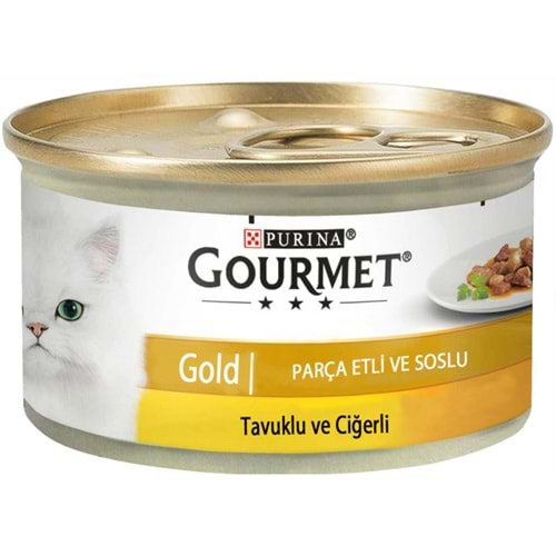 Purina Gourmet Gold Tavuklu Ve Ciğerli Kedi Konservesi 85 gr