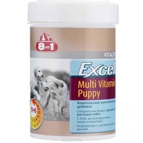 8in1 Excel Puppy Yavru Köpekler için Multivitamin Tablet 100 Tablet