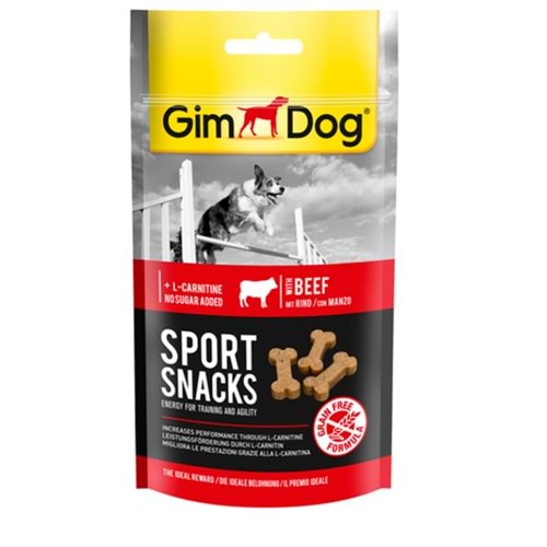Gimdog Sportsnacks Sığır Etli L Carnitinli Tahılsız Köpek Ödül Tableti 60gr