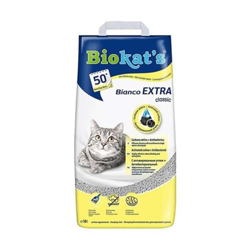 Biokat's Bianco Extra Hijyenik Topaklanan Bentonit Kedi Kumu 10lt