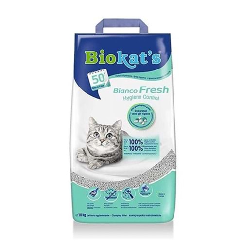 Biokat's Bianco Fresh Hijyenik Topaklanan Bentonit Kedi Kumu 10lt