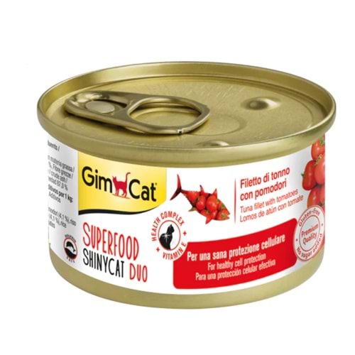 Gimcat Superfood Ton Balıklı ve Domatesli Yetişkin Kedi Konservesi 70gr