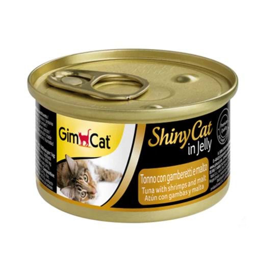 GimCat Shinycat Ton Balıklı ve Karidesli Malt Özlü Kedi Konservesi 70gr