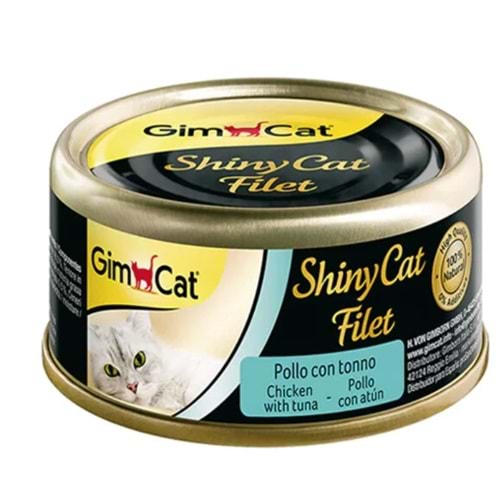 GimCat Shinycat Kıyılmış Tavuklu ve Ton Balıklı Kedi Konservesi 70gr