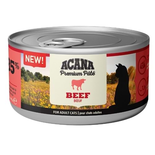 Acana Premium Pate Biftekli Yaş Yetişkin Ezme Kedi Maması 85 Gr