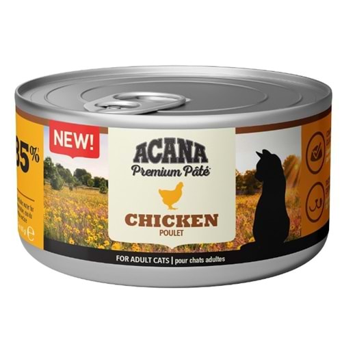 Acana Premium Pate Tavuk Etli Yaş Ezme Yetişkin Kedi Maması 85 Gr