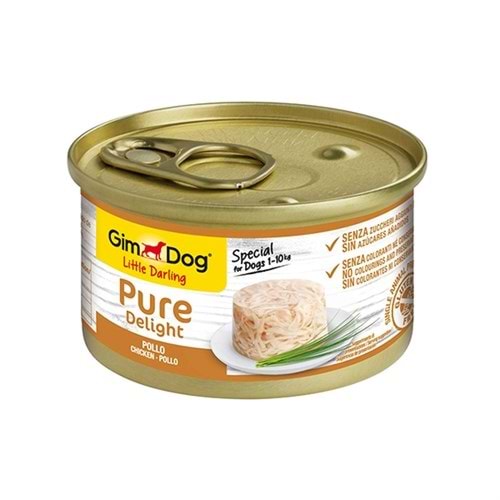 GimDog Pure Delight Parça Tavuklu Yetişkin Köpek Konservesi 85 gr