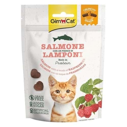 GimCat Snacks Crunchy Somon ve Yaban Mersinli Kedi Ödülü 50gr