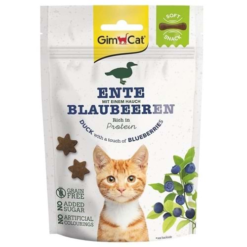 GimCat Snacks Soft Ördek ve Yaban Mersinli Kedi Ödülü 60gr
