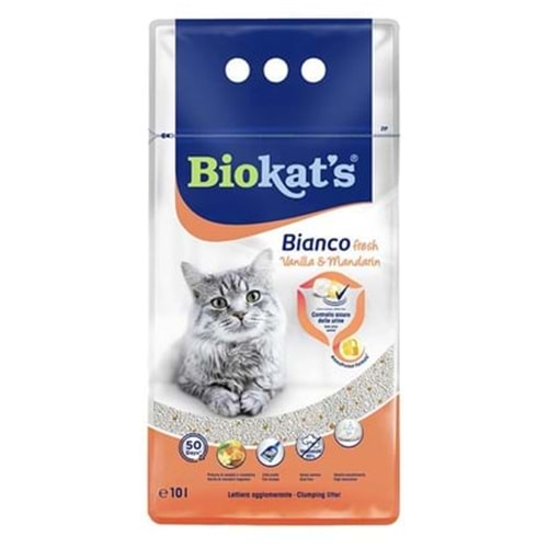 Biokat's Kedi Kumu Bianco Vanilya&Mandalina 10 Lt