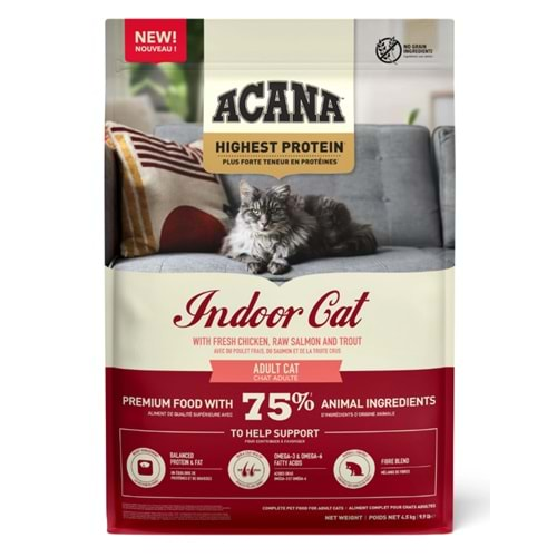 Acana Yüksek Proteinli Indoor Yetişkin Kedi Maması 4,5 Kg