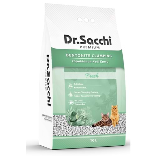 Dr.Sacchi Fresh Bentonit Kedi Kumu 10 Lt