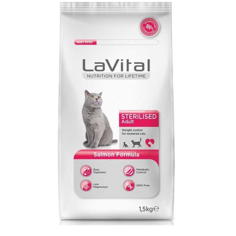 LaVital Adult Yetişkin Hairball Kuzu Etli Kedi Maması 1,5Kg