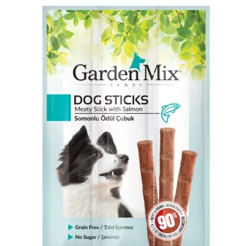 Garden Mix Somonlu Tahılsız Köpek Ödül Çubuğu 33gr (3'lü)