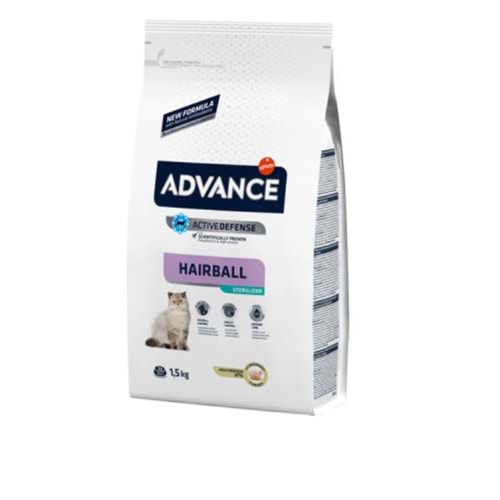 Advance Sterilised Hairball 1.5 Kg Kısırlaştırılmış Kuru Kedi Maması