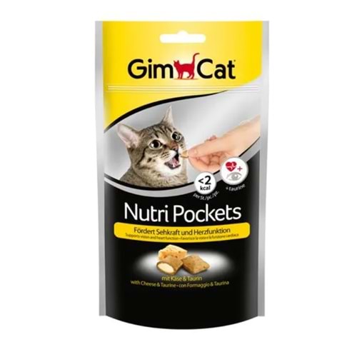 Gimcat Nutripockets Peynirli ve Taurinli Kedi Ödül Tableti 60gr